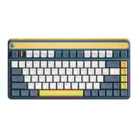 Iqunix A80 Explorer Wireless Mechanical Keyboard, gaming toetsenbord Donkerblauw/donkergeel, US lay-out, Gateron Brown, RGB leds, 80% (TKL), Hot-swappable, PBT, 2.4GHz | Bluetooth 5.1 | USB-C