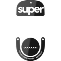 Pulsar Superglide Type S Version 2 Glass Skates Logitech Superlight 2 / X2 Superstrike muis skate Zwart
