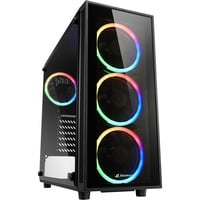 Sharkoon TG4 RGB midi tower behuizing Zwart | 2x USB-A | Window