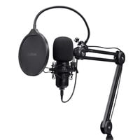 Trust GXT270 Emita+ II+ Streamingmicrofoon & Arm Zwart, Uitschuifbare arm