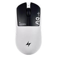ATK Dragonfly A9 Ultimate Lightweight Wireless Mouse - Air+ Zwart/wit, 10 - 50.000 DPI, 8K, USB / 2.4GHz