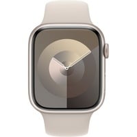 Apple Watch Series 9 smartwatch Sterrenlicht, Aluminium, 45 mm, Sportbandje (M/L)
