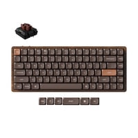 Keychron K3 Max-H3W All-Wood Special Edition RGB mechanisch toetsenbord Houtkleur, US lay-out (QWERTY), Keychron Milk POM Brown, 75%, RGB leds, Double-shot PBT, hot swap, 2.4GHz | Bluetooth 5.1 | USB-C