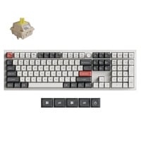 Keychron Q6 Ultra-P4 8K Wireless Custom Mechanical Keyboard Wit, US lay-out (QWERTY), Keychron Silk POM Banana, 100%, RGB, Hot swap, 8K, 2.4 GHz / Bluetooth 5.2 / USB-C