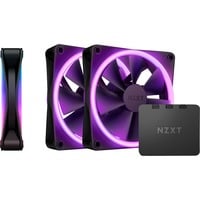NZXT F120 RGB DUO Triple 120x120x25 case fan Zwart, 3 stuks, incl. controller