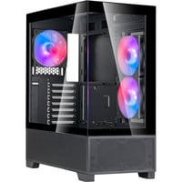 SilverStone Lucid 05 mini tower behuizing Zwart | 2x USB-A | 1x USB-C | RGB | Tempered Glass