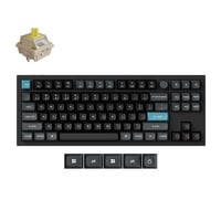 Keychron Q3 Ultra-M4 8K Wireless Custom Mechanical Keyboard Zwart, US lay-out (QWERTY), Keychron Silk POM Banana, 80% (TKL), RGB, Hot swap, 8K, 2.4 GHz | Bluetooth 5.2 | USB-C