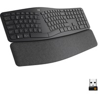 Logitech K860 ERGO Keyboard Zwart, 100%, Bluetooth, US international ISO