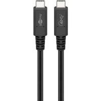 goobay USB-C 4.0 Gen 3.2 kabel Zwart, 1 meter