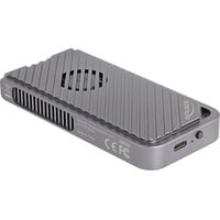 DeLOCK Externe M.2 NVMe SSD gaming behuizing USB-C 40 Gbps met RGB externe behuizing Grijs, met ventilator