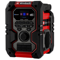 EINHELL Accu Radio TE-CR 18 Li DAB+/FM/BT - Solo bouwradio Rood/zwart, Accu en oplader niet inbegrepen