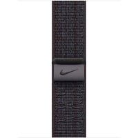 Apple Geweven sportbandje van Nike - Zwart/blauw (41 mm) armband Zwart/blauw
