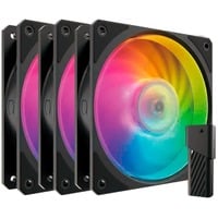 Cooler Master Mobius 120P ARGB 120x120x25 case fans Zwart, 3 stuks, 120 x 120 x 25 mm, PWM