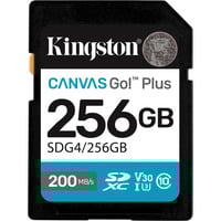 Kingston Canvas Go! Plus SDXC 256 GB geheugenkaart Zwart, Class 10, UHS-I U3, V30