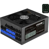 SilverStone SST-ST1500-TI v2.0, 1500 Watt voeding Zwart, 8x PCIe, Kabel-Management