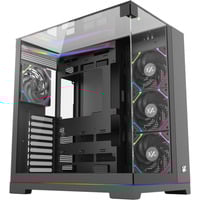 XYZ PC Gear Tesseract A-RGB midi tower behuizing Zwart | 2x USB-A | 1x USB-C | RGB | Tempered Glass