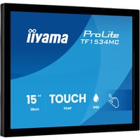 iiyama ProLite TF1534MC-B8X 15" touchscreen monitor Zwart (mat), VGA, HDMI, DisplayPort, Touch, 75Hz