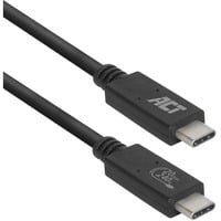 ACT Connectivity USB4® 20Gbps aansluitkabel C male - C male 1 meter USB-IF gecertificeerd Zwart