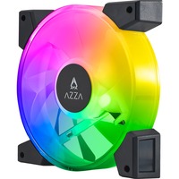 AZZA Hurricane III Digital RGB case fan Zwart/transparant, 4-pins PWM fan-connector