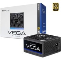 Chieftec VEGA PPG-850-S, 850 Watt voeding Zwart, 1x 12 Pin High Power GPU, 4x PCIe