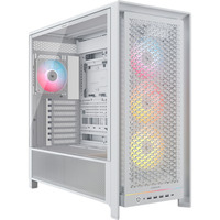 Corsair midi tower behuizing Wit | 4x USB-A | 1x USB-C | RGB | Window