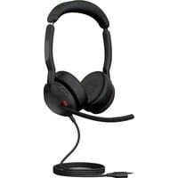 Jabra Evolve2 50, UC on-ear headset Zwart, Stereo, USB-A, gecertificeerd voor Google Meet en Zoom
