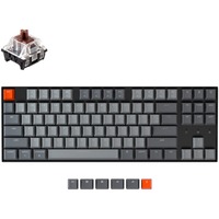 Keychron K8-P3, toetsenbord Zwart/grijs, US lay-out, Gateron Optical Brown, RGB leds, TKL, ABS keycaps, hot swap, Bluetooth 5.1