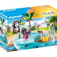 PLAYMOBIL Family Fun - Leuk zwembad met watersplash Constructiespeelgoed 70610