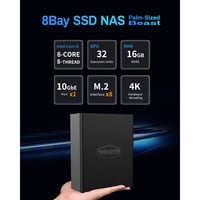TerraMaster F8 SSD Plus nas Zwart, 1x 10GbE, HDMI, USB