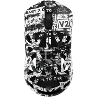 WLMouse Beast X Max V2 Wireless Gaming Mouse - Graffiti Wit (mat)/zwart, 50 - 50.000 dpi, 8K, 2.4GHz / USB-C