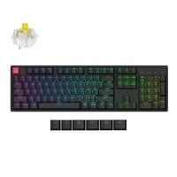 Keychron K10X-J4, toetsenbord Zwart, US lay-out, Keychron Super Banana, RGB, Cherry Double-shot PBT Keycaps, Hot Swap, Bluetooth / USB-C