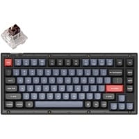 Keychron V1-A3, gaming toetsenbord Zwart, US lay-out, Keychron K Pro Brown, RGB leds, 75%, Double-shot PBT, hot swap