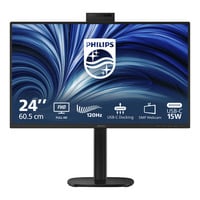 Philips 24B2U3301H/00 23.8" monitor Zwart, HDMI, DisplayPort, USB-C, LAN, Audio, webcam, 120 Hz