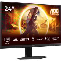 AOC 24G4HRE 23.8" gaming monitor Zwart/rood, 200 Hz, HDMI, DisplayPort, Audio