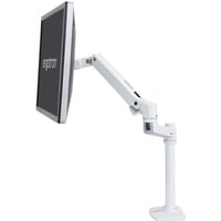 Ergotron LX Desk Monitor Arm met hoog statief monitorarm Wit