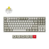 Keychron C1 Pro-M4 RGB mechanisch toetsenbord Grijs, US lay-out (QWERTY), Keychron Super Banana, 80% (TKL), RGB leds, OSA Double-Shot PBT, hot swap, 8000 Hz