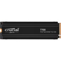 Crucial T700 Heatsink 4 TB SSD Zwart, CT4000T700SSD5, PCIe 5.0 x4, NVMe 2.0, M.2 2280