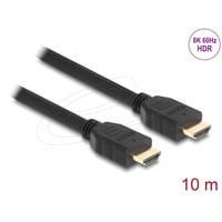 DeLOCK High Speed HDMI Cable 48 Gbps 8K 60 Hz, 10 meter kabel Zwart
