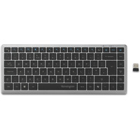 Kensington KB435 EQ Rechargeable Multi-Device Compact Keyboard Grijs, US-International lay-out (QWERTY), Scissor switches, 80% (TKL), USB, 2,4 GHz, Bluetooth 5.4