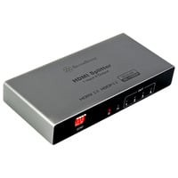 SilverStone HS14 4K HDMI2.0 Splitter  hdmi splitter Grijs/zwart