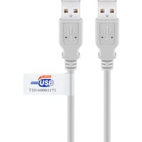 goobay USB-A 2.0 kabel Grijs, 2 meter