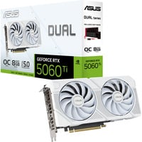 ASUS DUAL GeForce RTX 5060 Ti OC WHITE 8G grafische kaart Wit, 3x DisplayPort, 1x HDMI