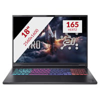 Acer Nitro 18 AI AMD AN18-61-R8E5 18"  gaming laptop Zwart | Ryzen AI 7 350 | RTX 5070 | 16 GB | 512 GB SSD