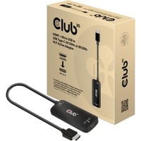 Club 3D HDMI + Micro-USB naar USB-C adapter Zwart
