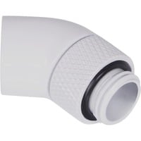 Alphacool Hoekadapter 45° draaibaar G1/4 ET > G1/4 IT aansluiting Wit