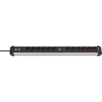 Brennenstuhl Premium-Alu-Line stekkerdoos 12-voudig stekkerdoos Zwart/zilver