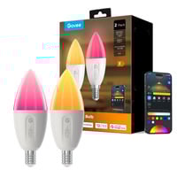 Govee Slimme dimbare E14 ledlampen - 2-pack 2.4GHz Wi-Fi + Bluetooth