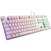 Sharkoon PureWriter RGB mechanisch gaming toetsenbord Wit, US lay-out (QWERTY), Kailh Choc Low Profile Red, 100%, RGB leds