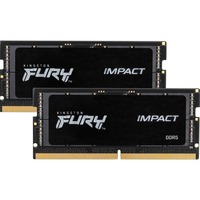 Kingston FURY Impact 64 GB DDR5-4800 (2x 32 GB) laptopgeheugen Zwart, KF548S38IBK2-64, SO-DIMM, XMP 3.0