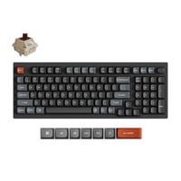 Keychron V5 Ultra 8K Wireless Custom Mechanical Keyboard, toetsenbord Zwart, US lay-out, Keychron Silk POM Brown, Keychron Silk POM Brown, 96%, RGB, Hot swap, 2.4 GHz / Bluetooth 5.3 / USB-C